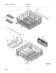 13 - Racks parts for Frigidaire Dishwasher PLD4050RHC0 from AppliancePartsPros.com