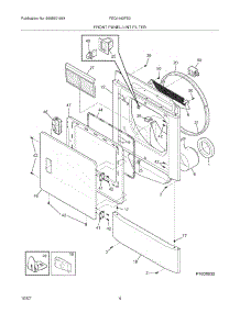 05 - Front Panel / Lint Filter parts for Frigidaire Dryer FEQ1442FE0 from AppliancePartsPros.com