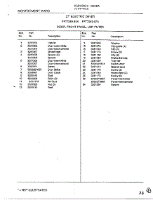 Door, Front Panel, Lint Filter Page 2 parts for Frigidaire Dryer 7289-80A from AppliancePartsPros.com