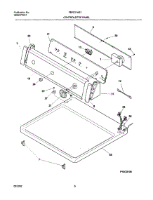 07 - Control Panel parts for Frigidaire Dryer FER211AS1 from AppliancePartsPros.com