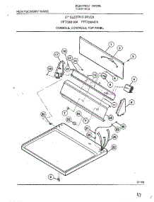 Console, Controls, Top Panel parts for Frigidaire Dryer 7289-80A from AppliancePartsPros.com