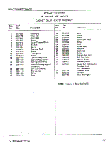 Cabinet, Drum, Heater Assembly Page 2 parts for Frigidaire Dryer 7007B from AppliancePartsPros.com