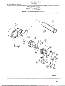 Motor, Fan Housing And Exhaust Duct parts for Frigidaire Dryer 7289-80A from AppliancePartsPros.com