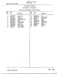 Motor, Fan Housing And Exhaust Duct Page 2 parts for Frigidaire Dryer 7289-80A from AppliancePartsPros.com