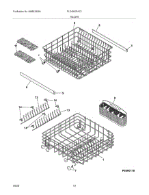 13 - Racks parts for Frigidaire Dishwasher PLD4050RHC1 from AppliancePartsPros.com