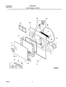 05 - Frnt Pnl,Door parts for Frigidaire Dryer FDGB23RGS2 from AppliancePartsPros.com