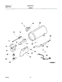 11 - Burner,Valve parts for Frigidaire Dryer FDGB23RGS2 from AppliancePartsPros.com