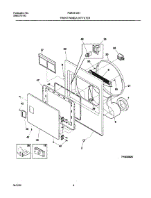 05 - Frnt Pnl,Door parts for Frigidaire Dryer FGR341AS1 from AppliancePartsPros.com