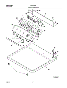 07 - Control Panel parts for Frigidaire Dryer FGR341AS1 from AppliancePartsPros.com