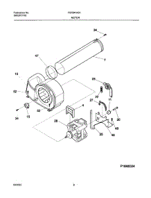 09 - Motor,Blower parts for Frigidaire Dryer FGR341AS1 from AppliancePartsPros.com