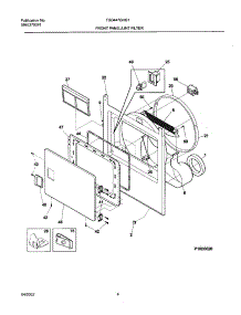 05 - Frnt Pnl,Door parts for Frigidaire Dryer FSG447GHS1 from AppliancePartsPros.com