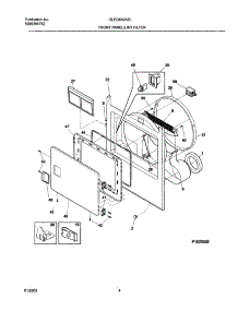 05 - Frnt Pnl,Door parts for Frigidaire Dryer GLEQ642AS1 from AppliancePartsPros.com
