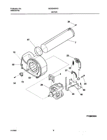 09 - Motor,Blower parts for Frigidaire Dryer GLEQ642AS1 from AppliancePartsPros.com