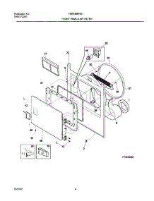 05 - Frnt Pnl,Door parts for Frigidaire Dryer FSE446RHS1 from AppliancePartsPros.com