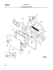 05 - Front Panel / Lint Filter parts for Frigidaire Dryer GLGQ221AS2 from AppliancePartsPros.com