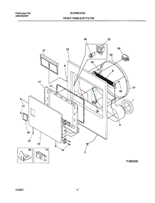 05 - Frnt Pnl,Door parts for Frigidaire Dryer GLGR642AS0 from AppliancePartsPros.com