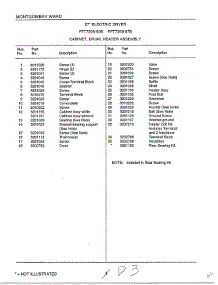 Cabinet / Drum / Heater Assembly Page 2 parts for Frigidaire Dryer 7208B from AppliancePartsPros.com
