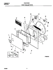 03 - P16d0023 Frnt Pnl,Door parts for Frigidaire Dryer FSG447GHS0 from AppliancePartsPros.com
