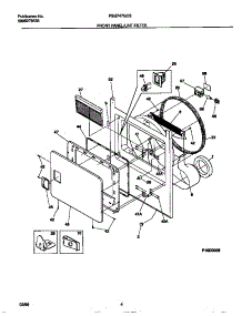 03 - Front Panel / Lint Filter parts for Frigidaire Dryer FSG747GCS0 from AppliancePartsPros.com
