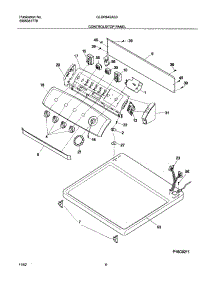 07 - Controls / Top Panel parts for Frigidaire Dryer GLGR642AS3 from AppliancePartsPros.com