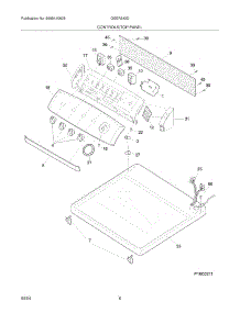 07 - Controls / Top Panel parts for Frigidaire Dryer GSER642DS0 from AppliancePartsPros.com