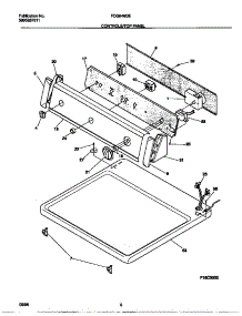 04 - Controls / Top Panel parts for Frigidaire Dryer FDG646GES0 from AppliancePartsPros.com