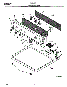 04 - Controls / Top Panel parts for Frigidaire Dryer FDG648GFT0 from AppliancePartsPros.com