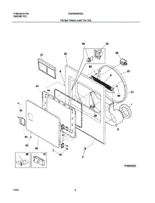 05 - Front Panel / Lint Filter parts for Frigidaire Dryer GSER642AS3 from AppliancePartsPros.com
