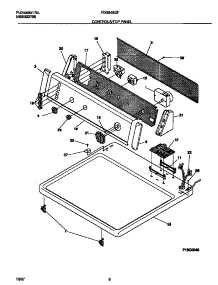04 - Controls / Top Panel parts for Frigidaire Dryer FDG848GFS0 from AppliancePartsPros.com