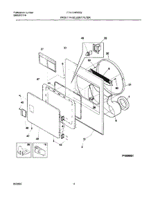 05 - Frnt Pnl,Door parts for Frigidaire Dryer FDGB34RGS2 from AppliancePartsPros.com