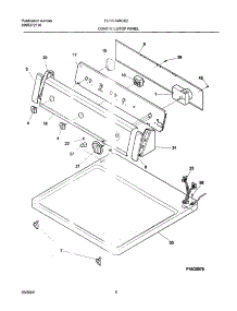 07 - Control Panel parts for Frigidaire Dryer FDGB34RGS2 from AppliancePartsPros.com