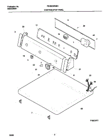 04 - P16c0077 Control Panel parts for Frigidaire Dryer FDGB23RGS1 from AppliancePartsPros.com