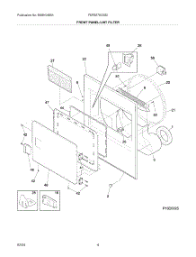 05 - Front Panel / Lint Filter parts for Frigidaire Dryer FERB5700DS0 from AppliancePartsPros.com