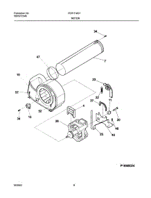 09 - Motor,Blower parts for Frigidaire Dryer FER111AS1 from AppliancePartsPros.com