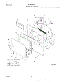 05 - Frnt Pnl,Door parts for Frigidaire Dryer FDGS69RHW0 from AppliancePartsPros.com