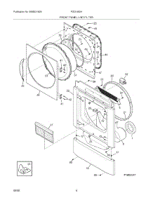 05 - Front Panel / Lint Filter parts for Frigidaire Dryer FGQ1452HE0 from AppliancePartsPros.com