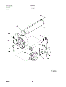 09 - Motor,Blower parts for Frigidaire Dryer FSE849GHQ1 from AppliancePartsPros.com