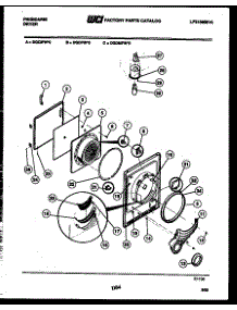 03 - Door Parts parts for Frigidaire Dryer DGDFH0 from AppliancePartsPros.com