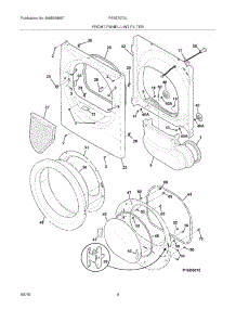 05 - Front Panel / Lint Filter parts for Frigidaire Dryer FASE7073LN0 from AppliancePartsPros.com