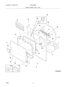 05 - Front Panel / Lint Filter parts for Frigidaire Dryer FCGD3000ES0 from AppliancePartsPros.com