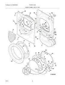 05 - Front Panel / Lint Filter parts for Frigidaire Dryer FAQG7021LB0 from AppliancePartsPros.com