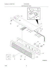 07 - Controls / Top Panel parts for Frigidaire Dryer FCGD3000ES0 from AppliancePartsPros.com