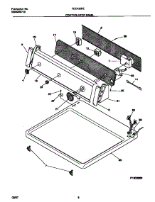 04 - Controls / Top Panel parts for Frigidaire Dryer FDE436RET1 from AppliancePartsPros.com