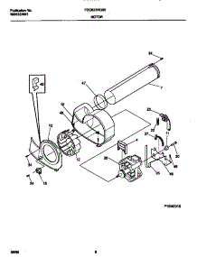 05 - P16m0016 Motor,Blower parts for Frigidaire Dryer FDGB23RGS0 from AppliancePartsPros.com