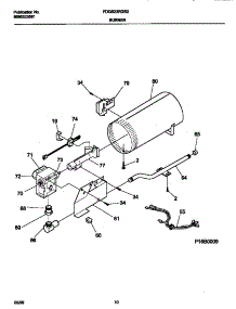 06 - P16b0009 Burner,Valve parts for Frigidaire Dryer FDGB23RGS0 from AppliancePartsPros.com