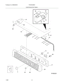 07 - Controls / Top Panel parts for Frigidaire Dryer FCGD3000ES1 from AppliancePartsPros.com