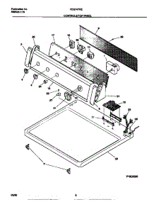 04 - Controls / Top Panel parts for Frigidaire Dryer FDG747RES0 from AppliancePartsPros.com