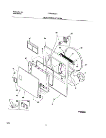 05 - Front Panel / Lint Filter parts for Frigidaire Dryer FGR331KAS1 from AppliancePartsPros.com