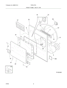 05 - Front Panel / Lint Filter parts for Frigidaire Dryer FGR641FS1 from AppliancePartsPros.com