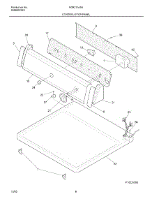 07 - Controls / Top Panel parts for Frigidaire Dryer FGR211AS4 from AppliancePartsPros.com